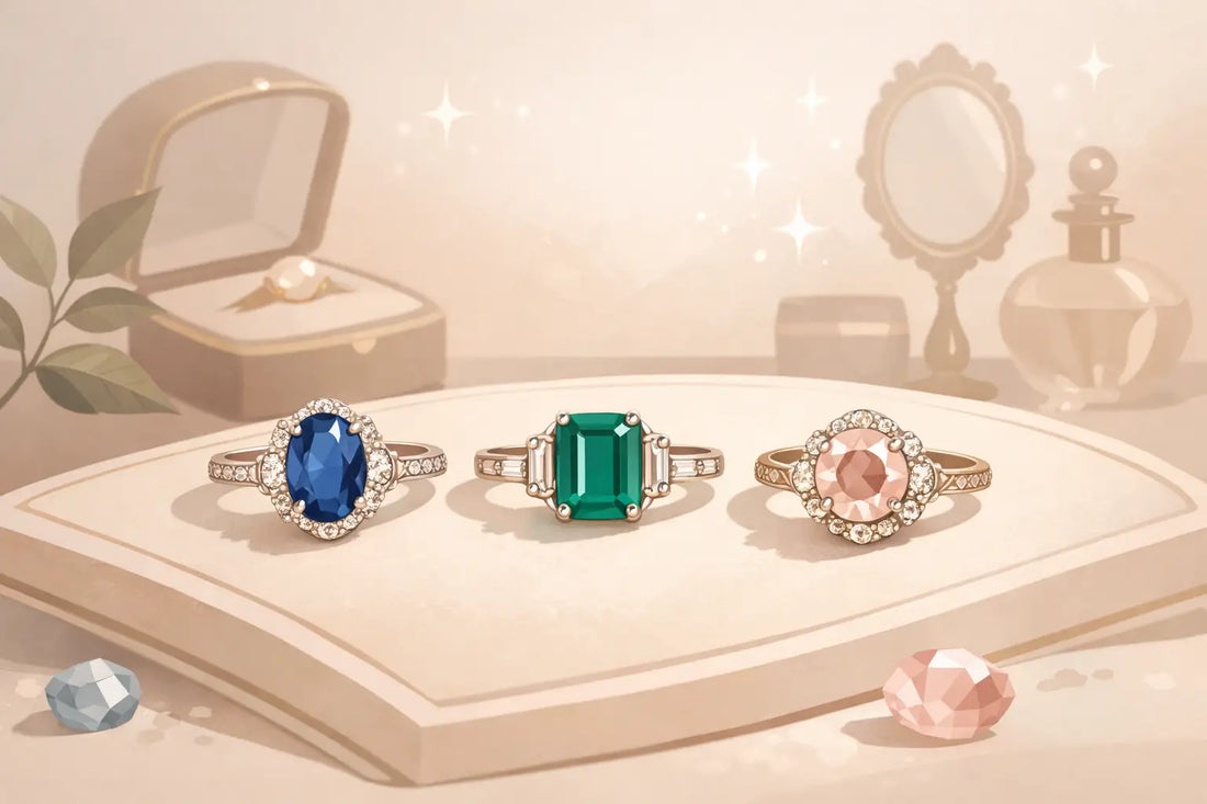 Gemstone Engagement Rings Vintage Style