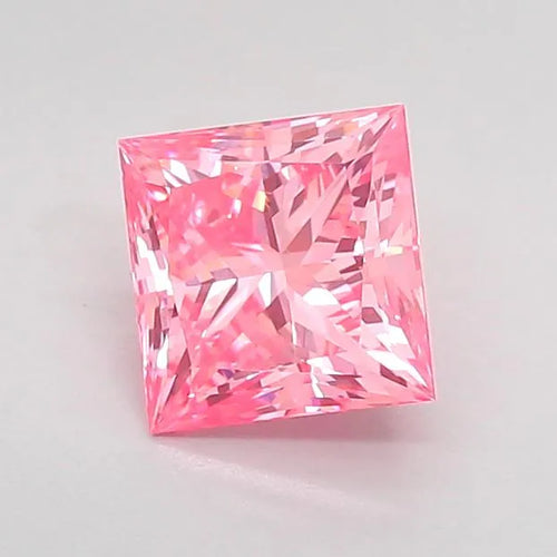 1.03ct Princess Lab Grown Diamond (Colour Fancy Vivid Pink, Clarity VS1, IGI Certified)