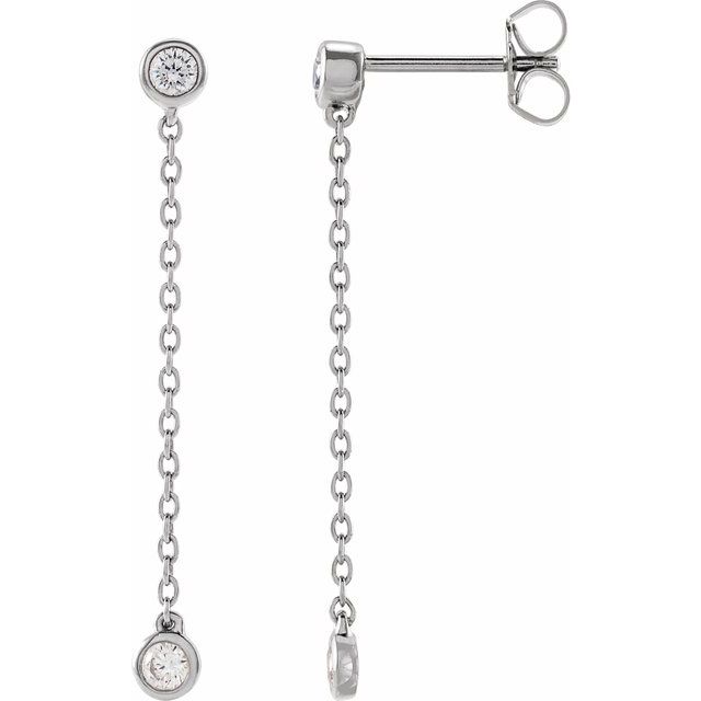 Hannah Chain Drop Diamond Earrings