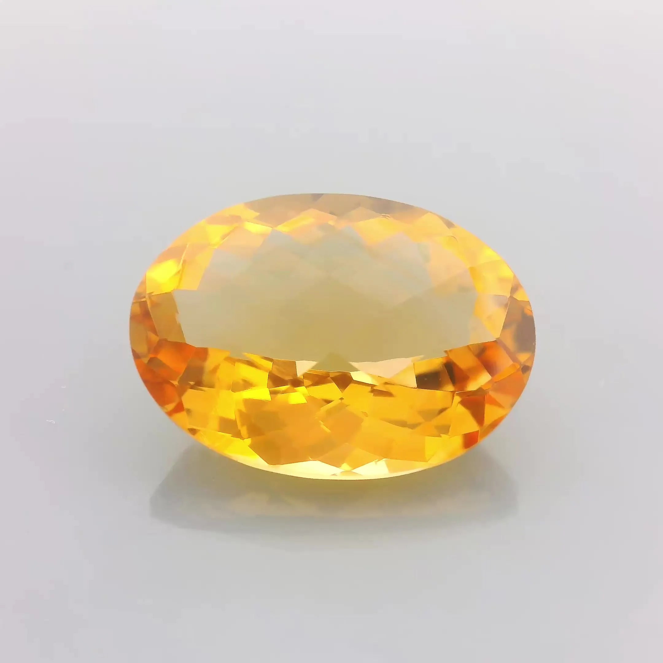 11.27ct Oval Natural Citrine (Colour Yellow, Clarity Eye Clean, Cut Faceted)