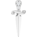 Single Earring Poke- Solid Gold Dagger Earring