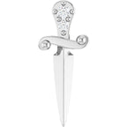 Single Earring Poke- Solid Gold Dagger Earring