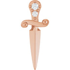 Single Earring Poke- Solid Gold Dagger Earring