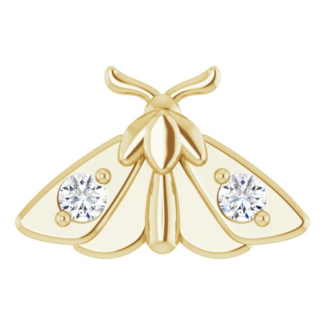 Single Earring Flutter- Solid Gold Luna Moth Earring