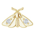 Single Earring Flutter- Solid Gold Luna Moth Earring