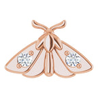 Single Earring Flutter- Solid Gold Luna Moth Earring