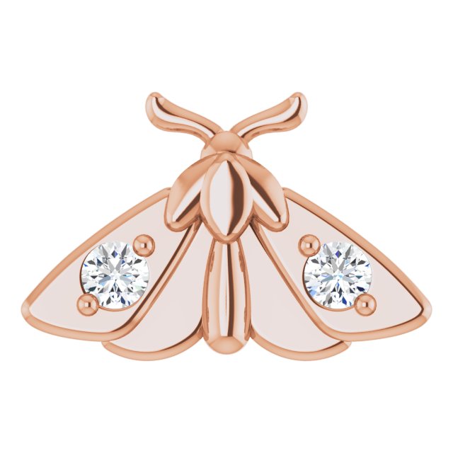 Single Earring Flutter- Solid Gold Luna Moth Earring