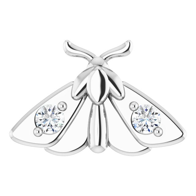 Single Earring Flutter- Solid Gold Luna Moth Earring