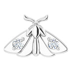 Single Earring Flutter- Solid Gold Luna Moth Earring