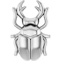 Single Earring Scuttle- Solid Gold Beetle Earring