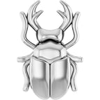 Single Earring Scuttle- Solid Gold Beetle Earring