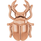 Single Earring Scuttle- Solid Gold Beetle Earring