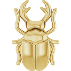 Single Earring Scuttle- Solid Gold Beetle Earring