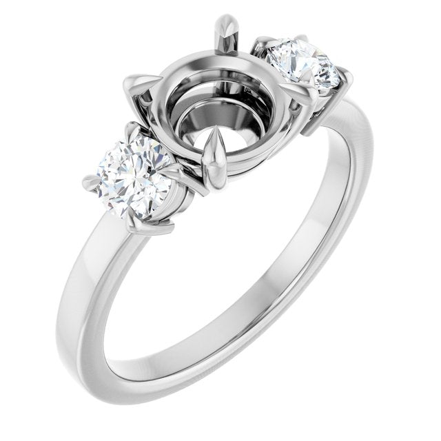 Gale 3 Stone Claw Prong Simple Semi-Mount