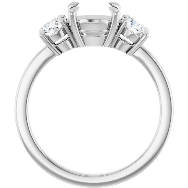 Gale 3 Stone Claw Prong Simple Semi-Mount