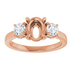 Gale 3 Stone Claw Prong Simple Semi-Mount