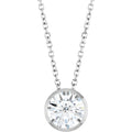 Round Bezel Solitaire Necklace