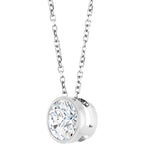 Round Bezel Solitaire Necklace