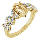 Camile Floral Inspired Semi-Mount