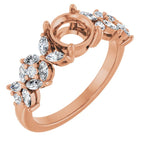 Camile Floral Inspired Semi-Mount