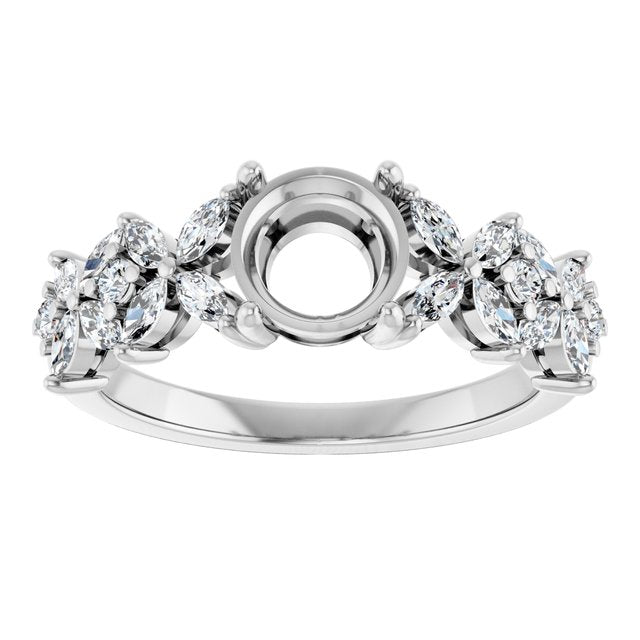 Camile Floral Inspired Semi-Mount