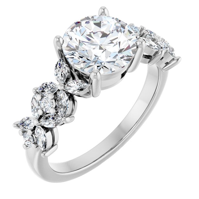 Camile Floral Inspired Semi-Mount