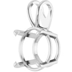 Custom- 4 Prong Set Round Solitaire Necklace
