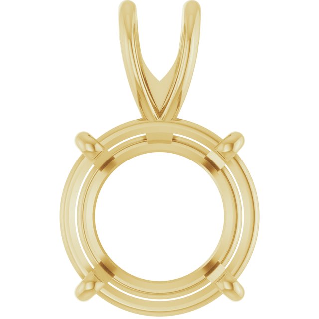 Custom- 4 Prong Set Round Solitaire Necklace