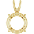 Custom- 4 Prong Set Round Solitaire Necklace