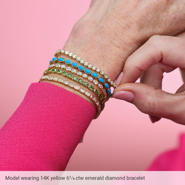 Elegant Emerald Cut Bezel Bracelet