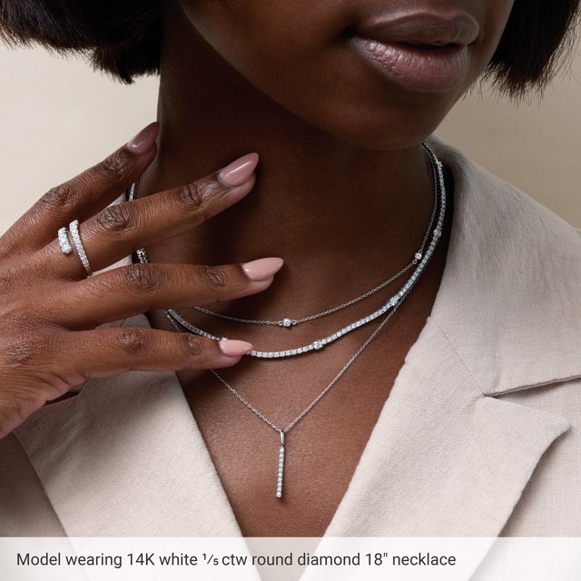 5 Station Diamond Necklace