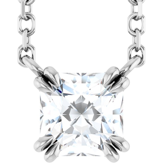 Ascher Claw Prong Solitaire Necklace