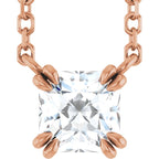 Ascher Claw Prong Solitaire Necklace