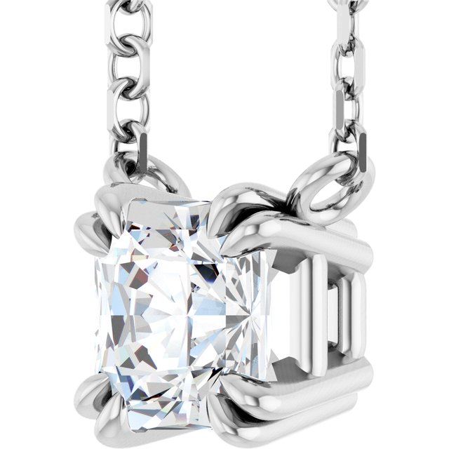 Ascher Claw Prong Solitaire Necklace