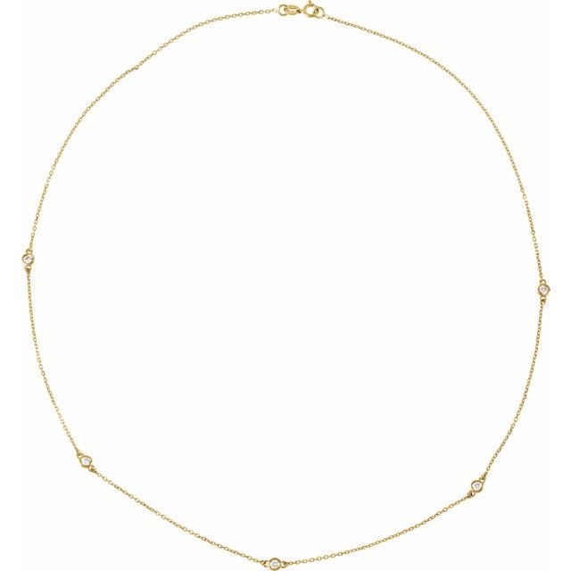 5 Station Diamond Necklace