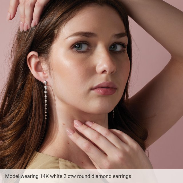 Angel Round Drop Chandelier Earrings