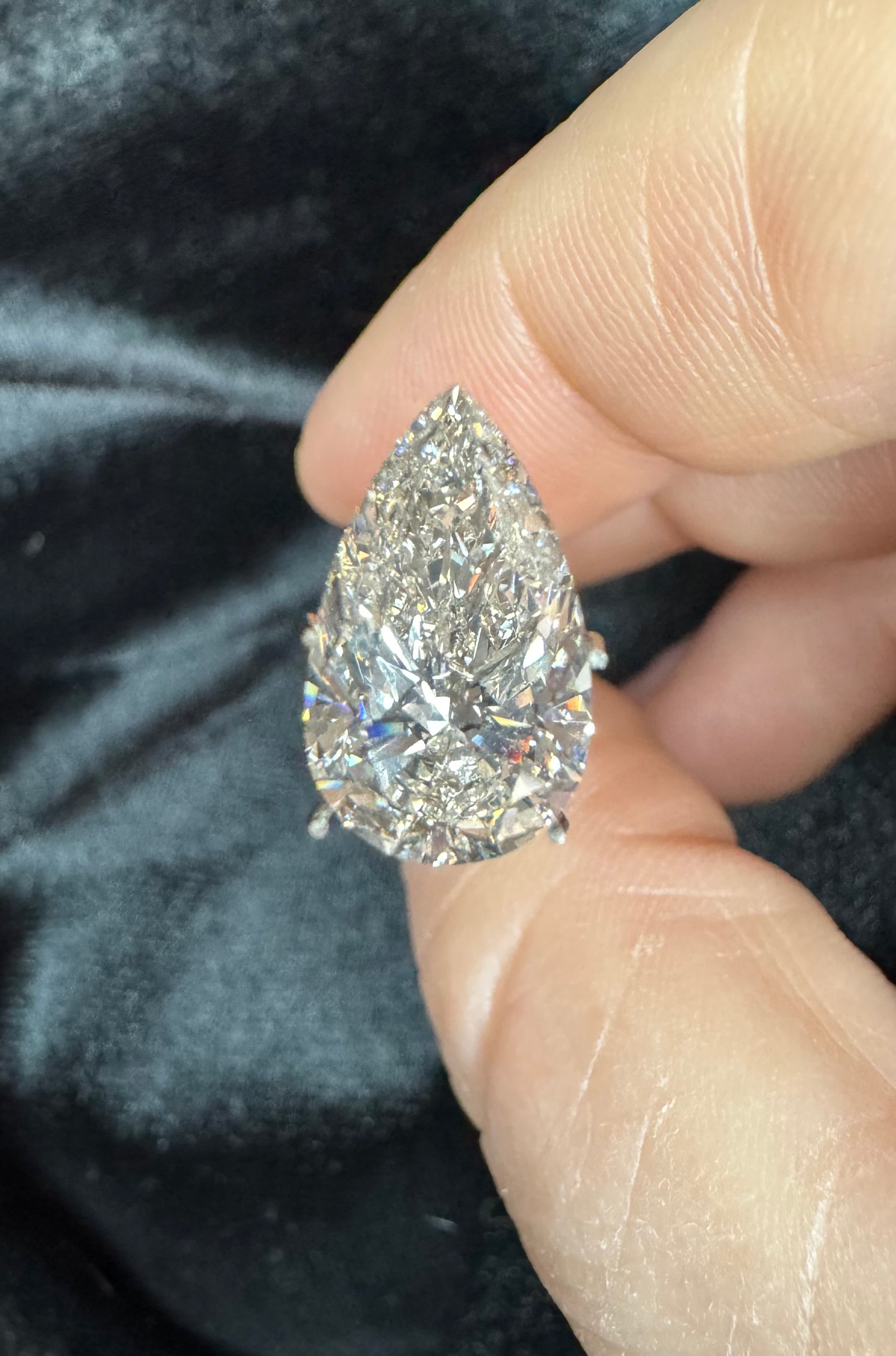 3.37 ct Pear Cut IGI Certified Lab Diamond