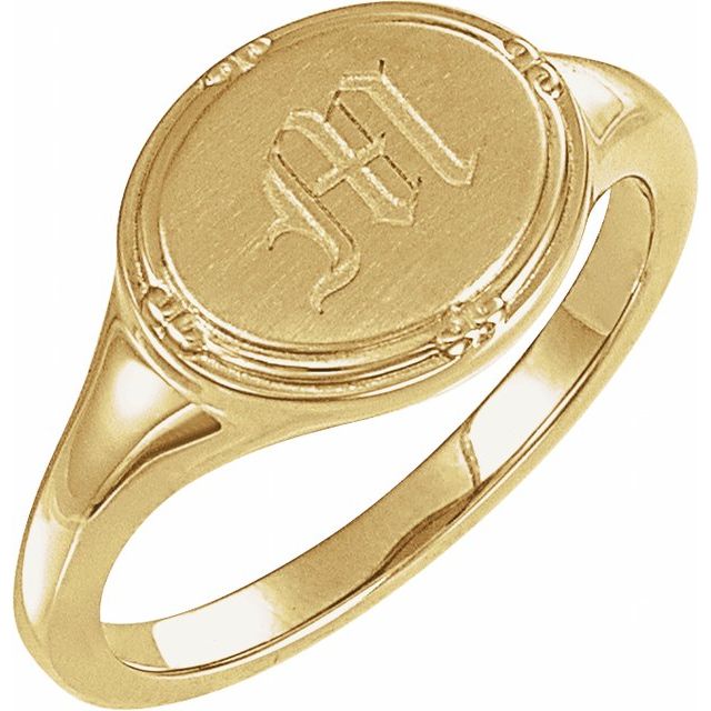 Monroe Oval Signet Ring- East/West