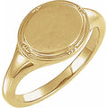 Monroe Oval Signet Ring- East/West