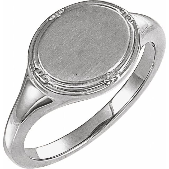 Monroe Oval Signet Ring- East/West