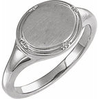 Monroe Oval Signet Ring- East/West