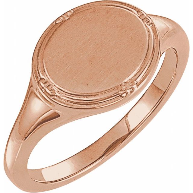 Monroe Oval Signet Ring- East/West