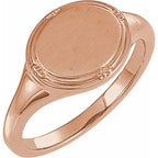 Monroe Oval Signet Ring- East/West