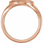 Monroe Oval Signet Ring- East/West