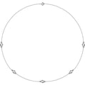 5 Station Diamond Necklace