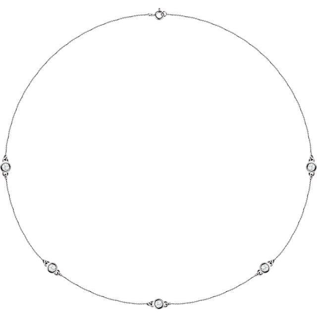 5 Station Diamond Necklace
