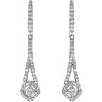 Charlotte Vintage Inspired Halo Drop Earring