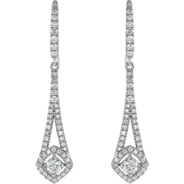 Charlotte Vintage Inspired Halo Drop Earring