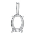 Custom- 4 Prong Set Oval Solitaire Necklace