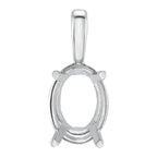 Custom- 4 Prong Set Oval Solitaire Necklace
